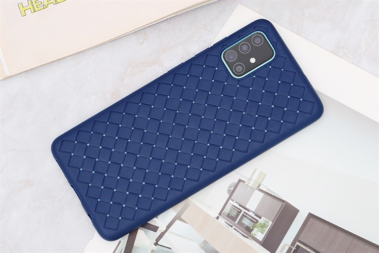 Ốp lưng Galaxy A51/A31 Nhựa dẻo Woven OSMIA Màu Xanh Navy