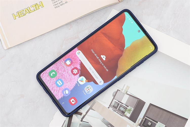 Ốp lưng Galaxy A51/A31 Nhựa dẻo Woven OSMIA Màu Xanh Navy