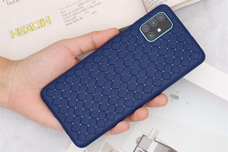 Ốp lưng Galaxy A51/A31 Nhựa dẻo Woven OSMIA Màu Xanh Navy