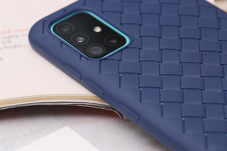 Ốp lưng Galaxy A51/A31 Nhựa dẻo Woven OSMIA Màu Xanh Navy