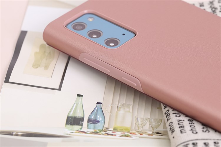 Bao da Galaxy Note 20 Samsung Nắp gập Clear View Màu Nâu nhạt