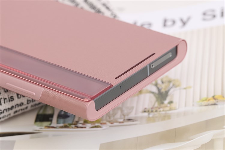 Bao da Galaxy Note 20 Samsung Nắp gập Clear View Màu Nâu nhạt