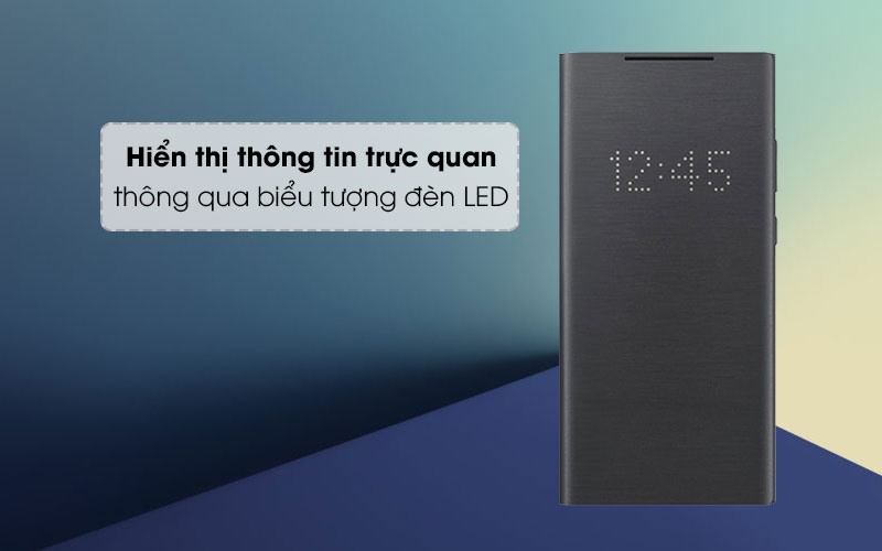 Bao da Galaxy Note 20 Ultra Samsung Nắp gập LED View Đen - Thông báo