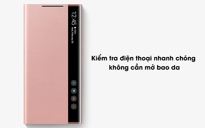 Bao da Galaxy Note 20 Ultra Samsung Nắp gập Clear View - Màn hình Bao da Galaxy Note 20 Ultra Samsung Nắp gập Clear View - Màn hình