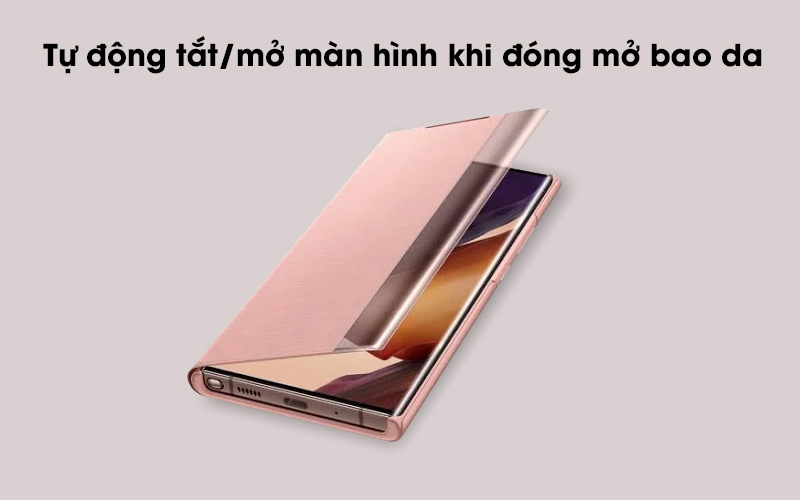 Bao da Galaxy Note 20 Ultra Samsung Nắp gập Clear View - Đóng mở Bao da Galaxy Note 20 Ultra Samsung Nắp gập Clear View - Đóng mở