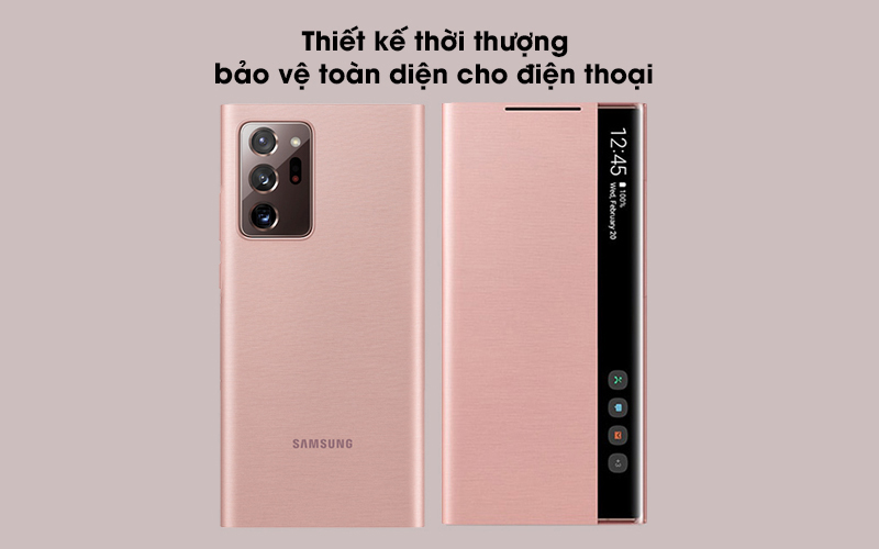 Bao da Galaxy Note 20 Ultra Samsung Nắp gập Clear View Nâu Đồng - Thiết kế Bao da Galaxy Note 20 Ultra Samsung Nắp gập Clear View Nâu Đồng - Thiết kế