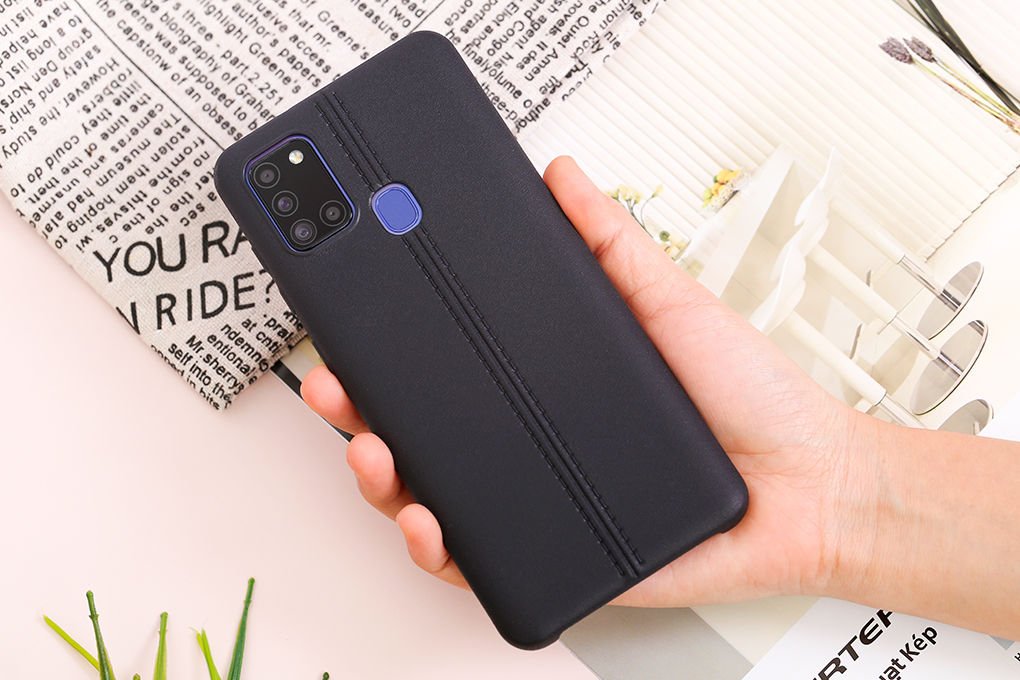 Ốp lưng Galaxy A21s Nhựa dẻo Double Line OSMIA