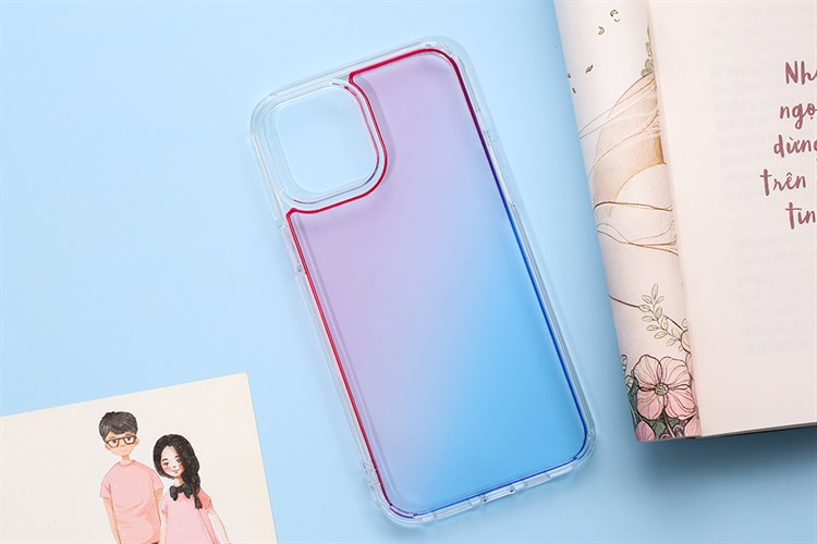 Ốp lưng iPhone 12 Pro Max Nhựa cứng viền dẻo Berty JM Màu Xanh hồng