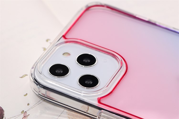 Ốp lưng iPhone 12 Pro Max Nhựa cứng viền dẻo Berty JM Màu Xanh hồng