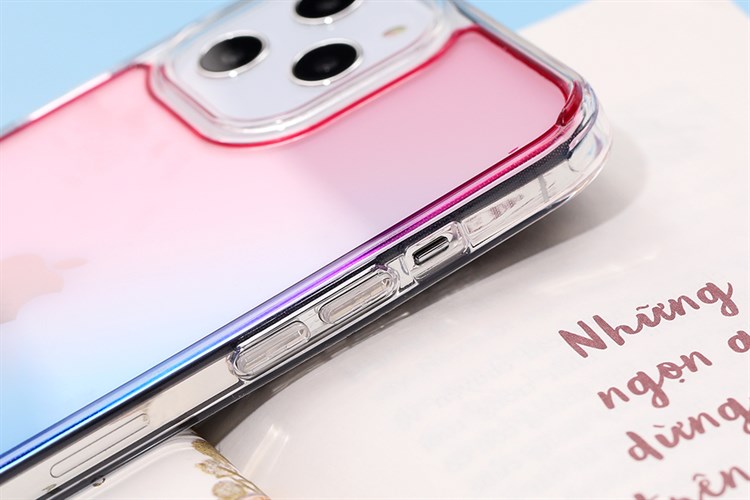 Ốp lưng iPhone 12 Pro Max Nhựa cứng viền dẻo Berty JM Màu Xanh hồng