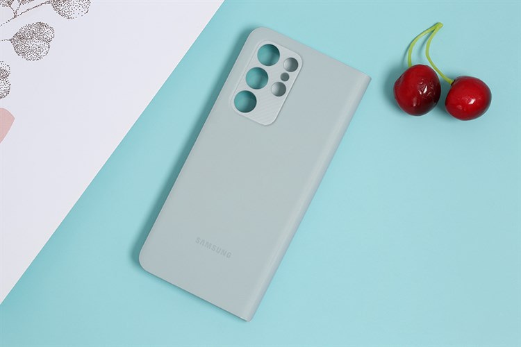 Bao da nắp gập Galaxy S21 Ultra Clear View Samsung Chính hãng Màu Xám