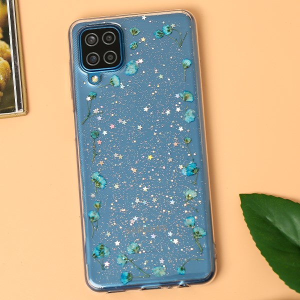 Ốp lưng Galaxy A12 Nhựa dẻo Dry flower MEEKER