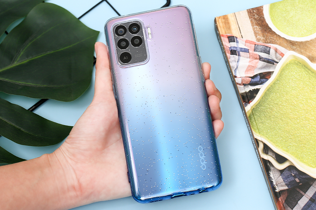 Ốp lưng OPPO A94 Nhựa dẻo Double Color TPU with Shining Powder COSANO