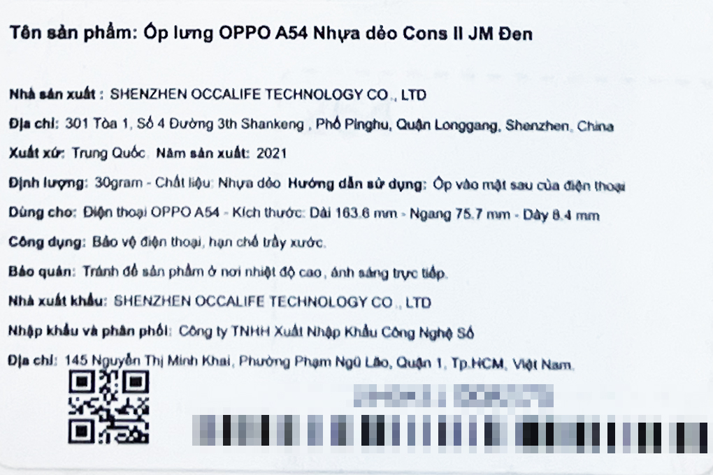 Ốp lưng OPPO A54 Nhựa dẻo Cons II JM