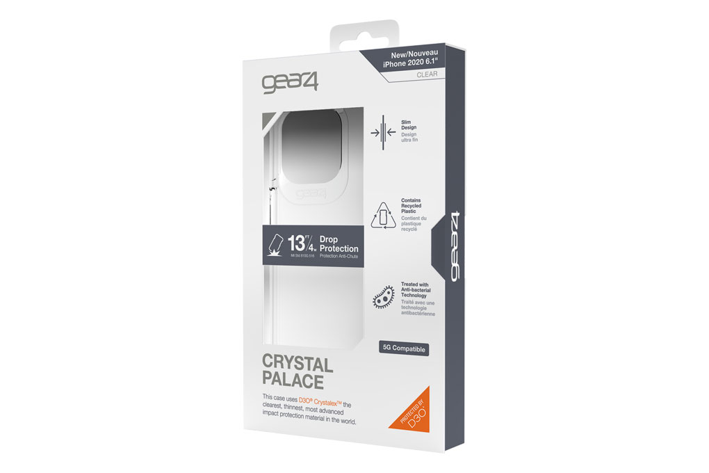 Ốp lưng iPhone 12/12 Pro Nhựa cứng viền dẻo Crystal Palace 4m GEAR4 D3O