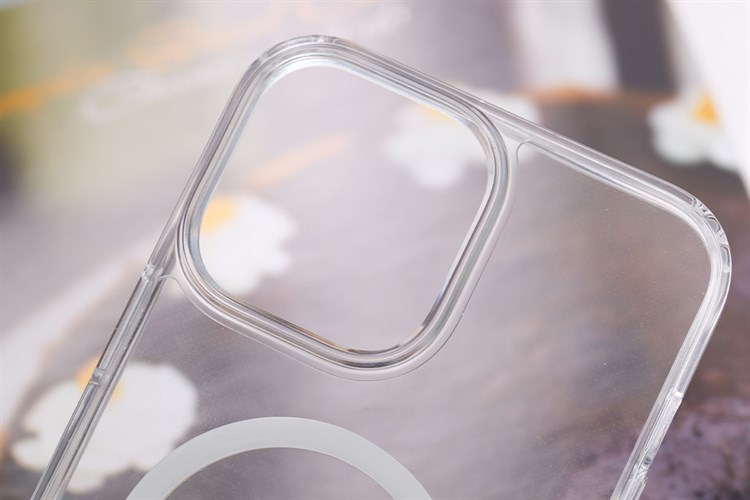 Ốp lưng Magsafe iPhone 13 Pro Max Nhựa dẻo CRTSTAL JM Màu Trắng