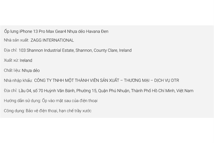 Ốp lưng iPhone 13 Pro Max Silicone Gear4 Havana Chính hãng Màu Đen