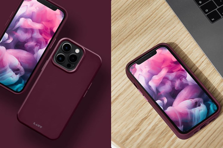 Ốp lưng iPhone 13 Nhựa Dẻo Laut HUEX Màu Đỏ đô