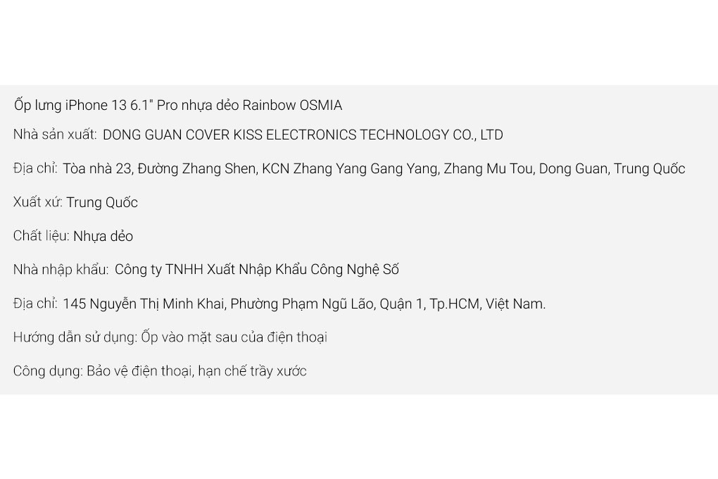 Ốp lưng iPhone 13 Pro Nhựa Dẻo Rainbow OSMIA - 8