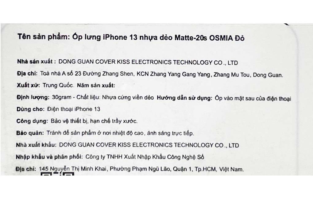 Ốp lưng iPhone 13 Nhựa Dẻo Matte-20s OSMIA Màu Đỏ