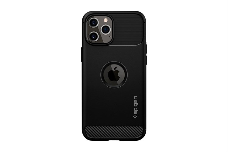 Ốp lưng iPhone 12 Pro Max Silicone Spigen Max Rugged Armor Chính hãng Màu Đen