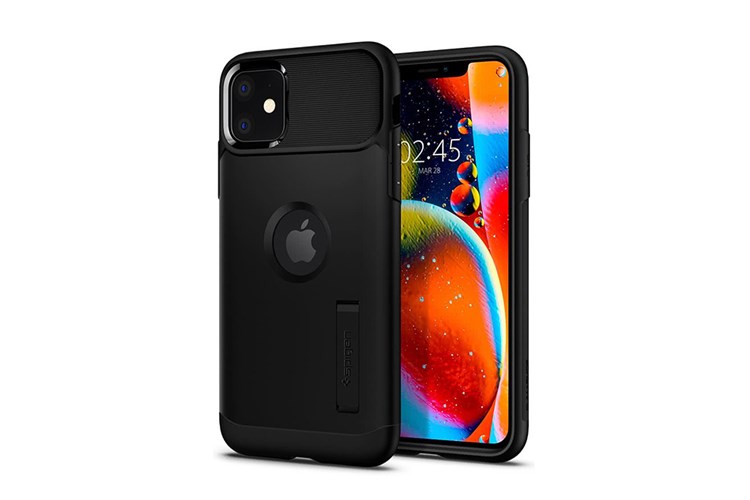 Ốp lưng iPhone 11 Silicone Spigen Slim Armor Chính hãng Màu Đen
