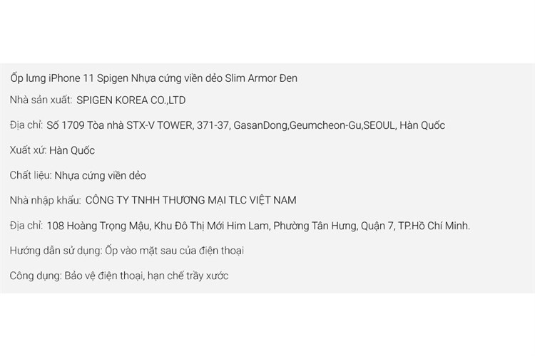 Ốp lưng iPhone 11 Silicone Spigen Slim Armor Chính hãng Màu Đen