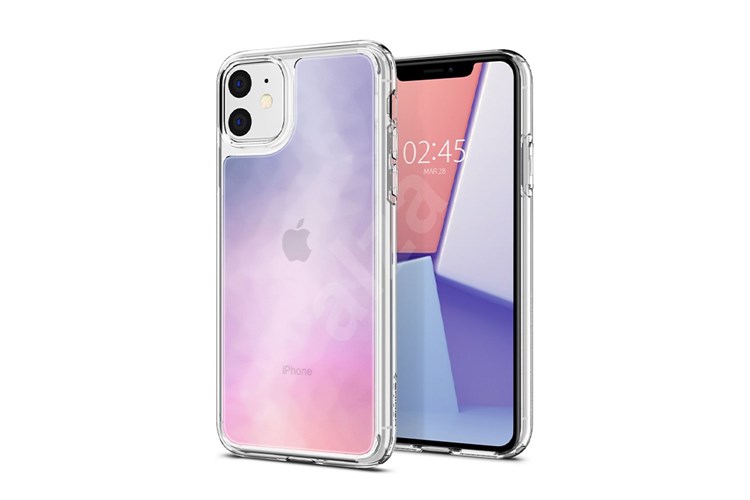 Ốp lưng iPhone 11 Silicone Spigen Crystal Hybrid Quartz Chính hãng Màu Trắng