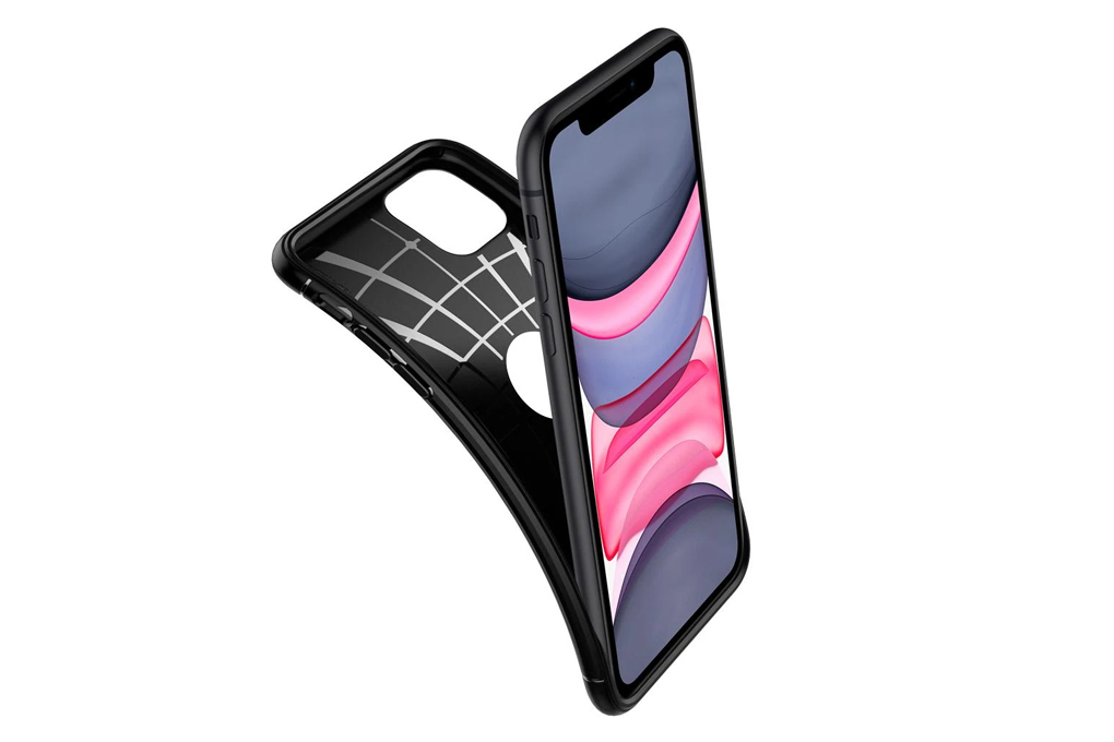 Ốp lưng iPhone 11 Nhựa dẻo Spigen Rugged Armor Màu Đen