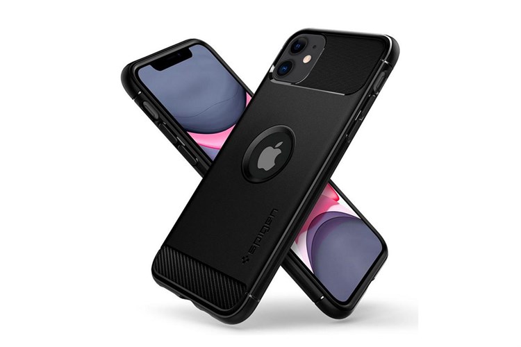Ốp lưng iPhone 11 Nhựa dẻo Spigen Rugged Armor Màu Đen