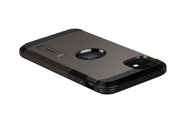 Ốp lưng iPhone 11 Nhựa cứng viền dẻo Spigen Tough Armor Màu Xám
