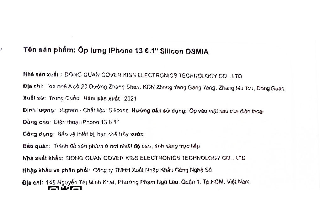 Ốp lưng iPhone 13 Silicon OSMIA