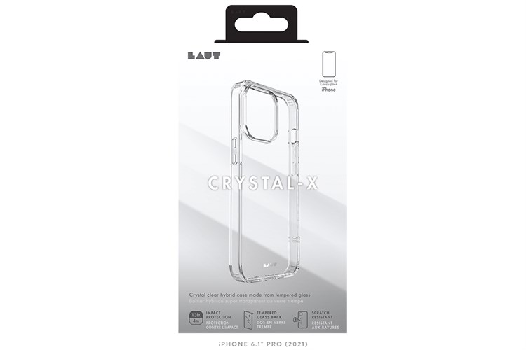 Ốp lưng iPhone 13 Pro Nhựa Cứng Viền Dẻo Laut CRYSTAL-X Màu Trắng