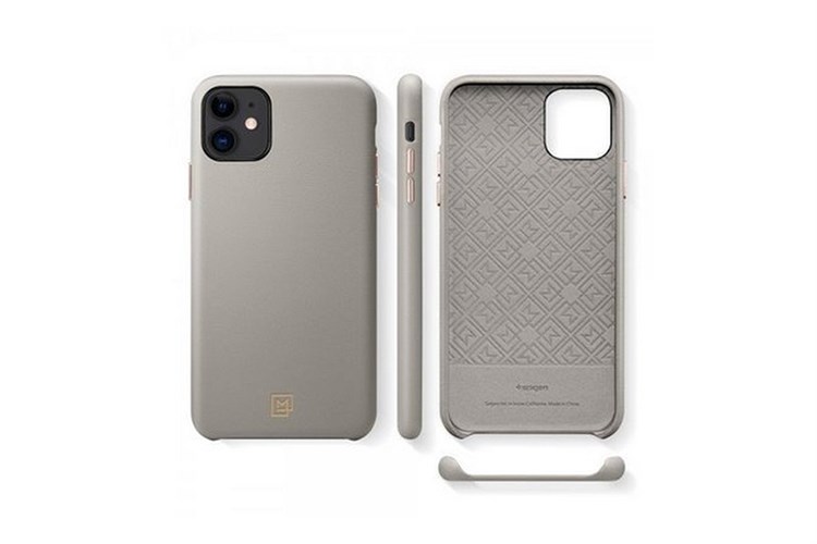 Ốp lưng iPhone 11 Da Spigen La Manon Màu Màu be