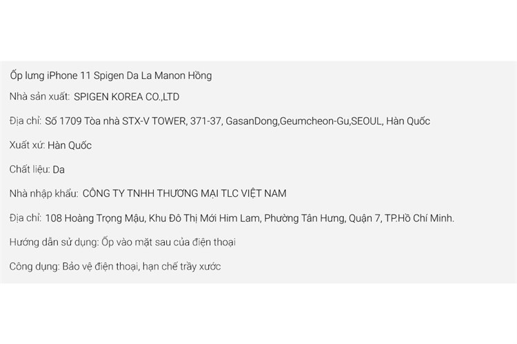 Ốp lưng iPhone 11 Da Spigen La Manon Màu Hồng phấn