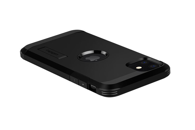 Ốp lưng iPhone 11 Nhựa cứng viền dẻo Spigen Tough Armor Màu Đen