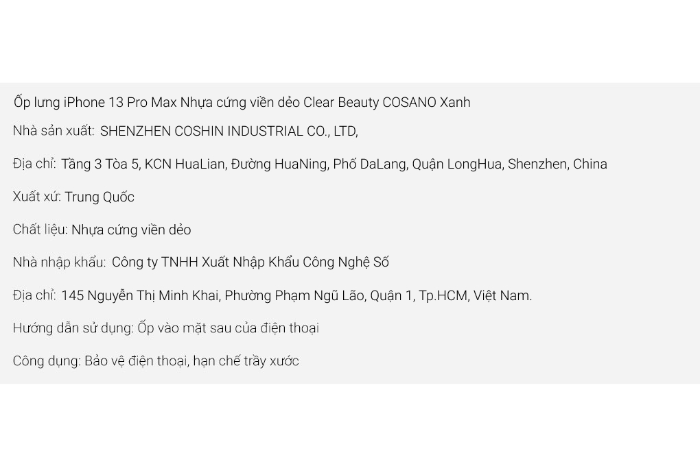Ốp lưng iPhone 13 Pro Max Nhựa cứng viền dẻo Clear Beauty COSANO - 8