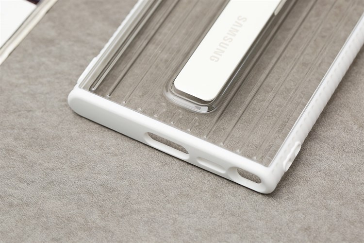 Ốp lưng Galaxy S22 Ultra Nhựa cứng viền dẻo Protective Standing Samsung Chính hãng Màu Trắng