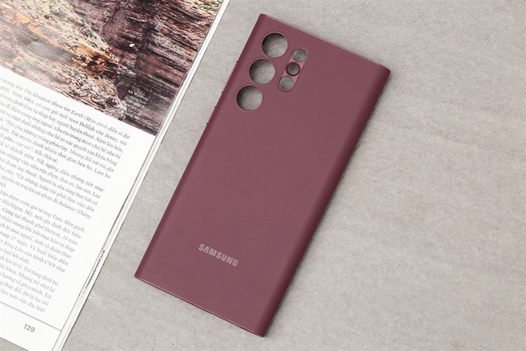 Bao da Smart Clear View Samsung Galaxy S22 Ultra Màu Đỏ