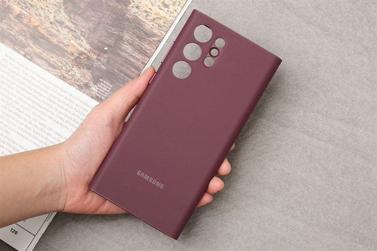 Bao da Smart Clear View Samsung Galaxy S22 Ultra Màu Đỏ