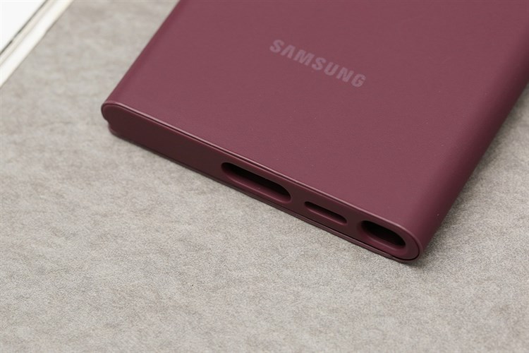 Bao da Smart Clear View Samsung Galaxy S22 Ultra Màu Đỏ