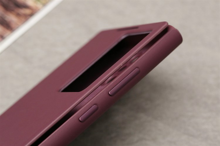 Bao da Smart Clear View Samsung Galaxy S22 Ultra Màu Đỏ