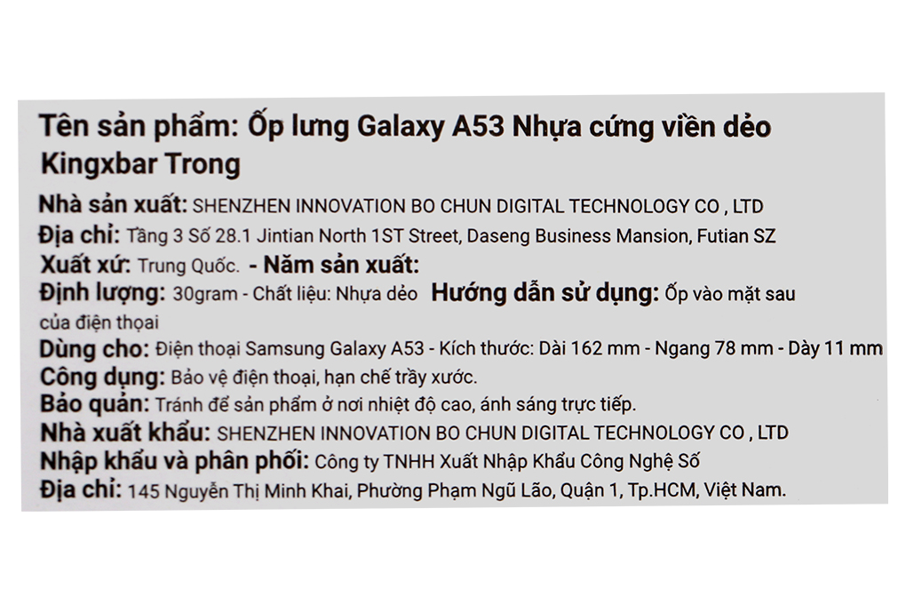 Ốp lưng Galaxy A53 Nhựa cứng viền dẻo Kingxbar