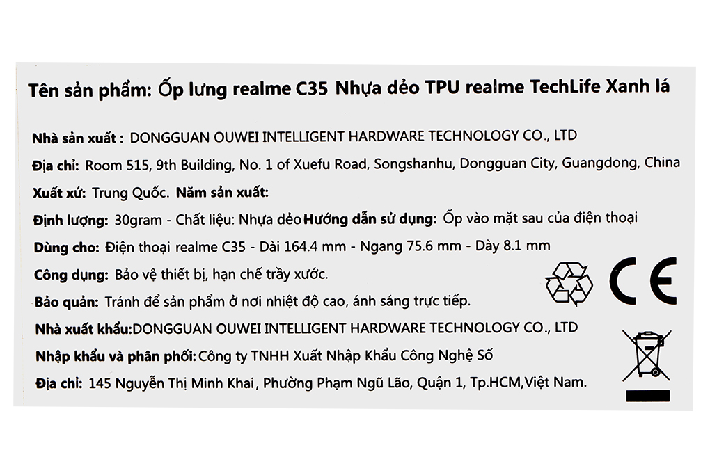 Ốp lưng Nhựa dẻo Realme C35 TPU TechLife