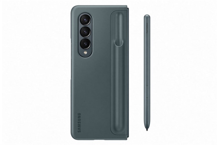 Ốp lưng nắp gập Galaxy Z Fold4 Silicone kèm S Pen Samsung Chính hãng Màu Xanh
