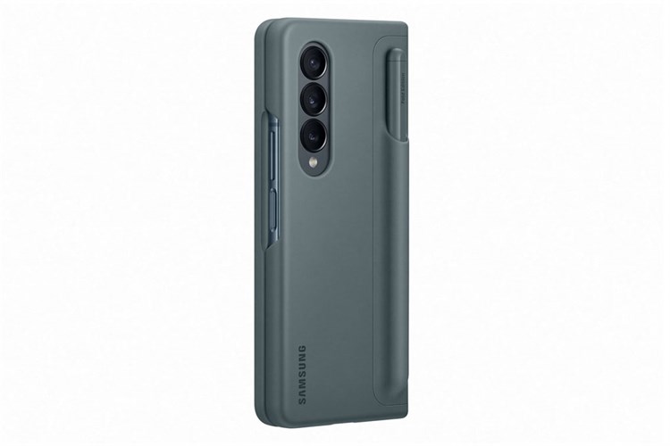 Ốp lưng nắp gập Galaxy Z Fold4 Silicone kèm S Pen Samsung Chính hãng Màu Xanh