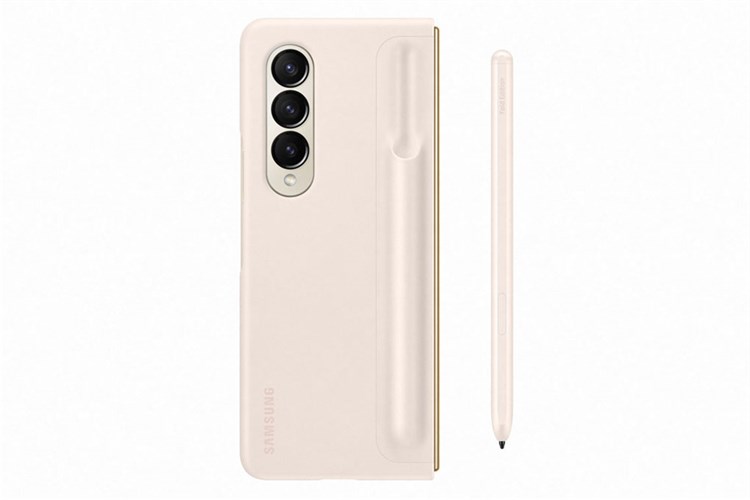 Ốp lưng nắp gập Galaxy Z Fold4 Da kèm S Pen Samsung Chính hãng Màu Hồng