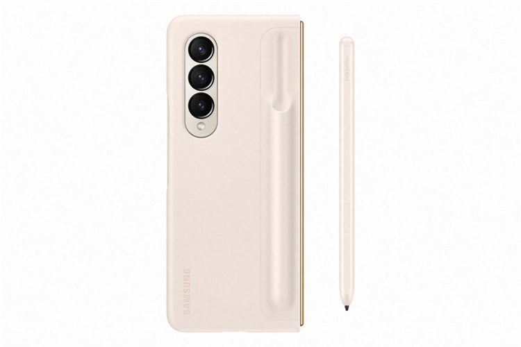 Ốp lưng nắp gập Galaxy Z Fold4 Da kèm S Pen Samsung Chính hãng Màu Hồng