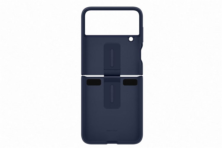 Ốp lưng nắp gập Galaxy Z Flip4 Silicone kèm vòng đeo Samsung Chính hãng Màu Xanh Navy