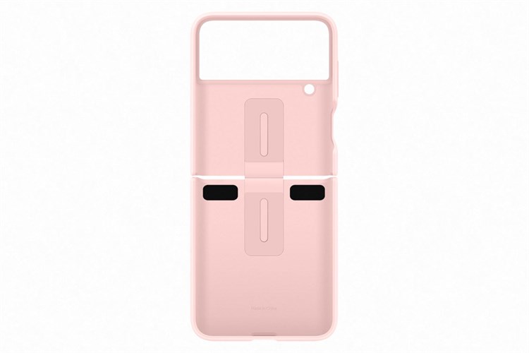 Ốp lưng nắp gập Galaxy Z Flip4 Silicone kèm vòng đeo Samsung Chính hãng Màu Hồng
